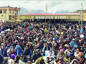 More than a thousand citizens in Ladakh's Leh and Kargil regions rallied on Monday, echoing calls for statehood and adherence to the Sixth Schedule