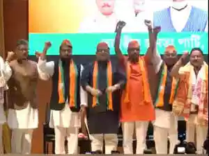 Three suspended Congress MLAs join BJP ahead of Assembly elections