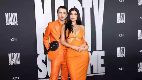 Timothée and Kylie step out in matching outfits for Marty Supreme premiere