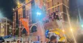 Several structures, including a Trinamool Congress office, in the New Market area of Kolkata were vandalised by a mob carrying flags of the Bharatiya Janata