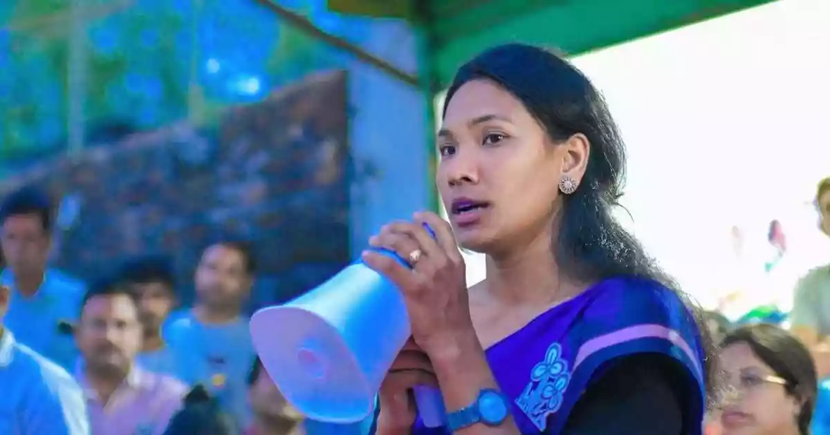 Trinamool Congress’ Rajganj candidate Swapna Barman on Friday alleged that unknown miscreants set fire to her house in Jalpaiguri. The fire