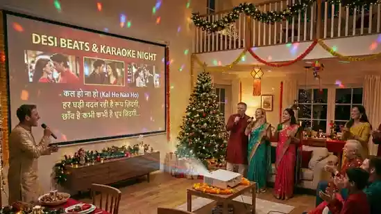 Christmas parties at home usually start with music, snacks, and a phone full of playlists. Then someone says, “Let's do karaoke