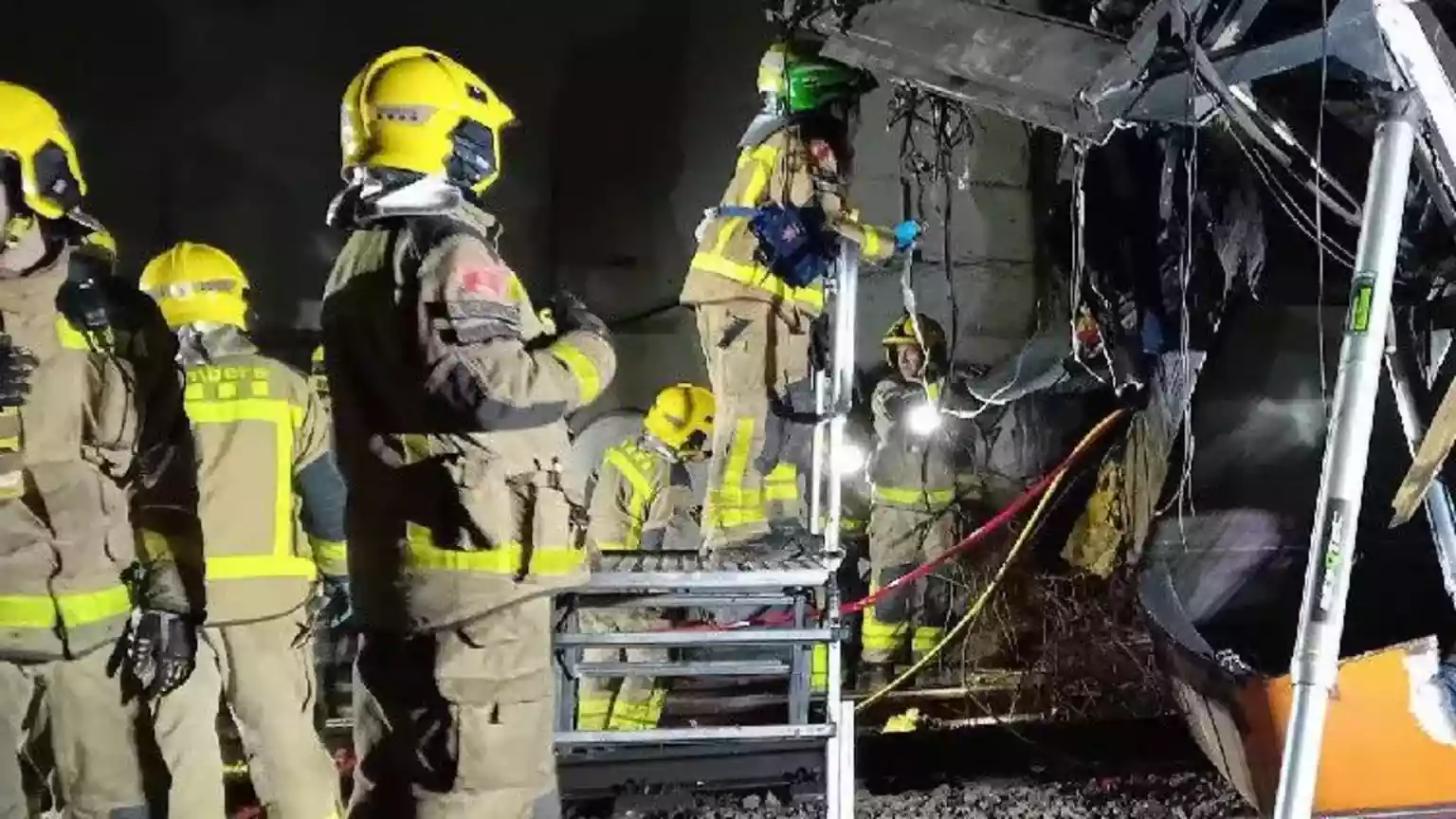 A train driver has been killed and at least 37 people injured, five seriously, after a commuter train derailed and crashed near Barcelona two days after a