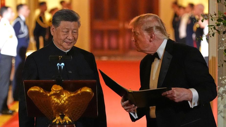 U.S. President Donald Trump hosted Chinese leader Xi Jinping for a lavish state dinner at the White House on Thursday (September 25, 2026)