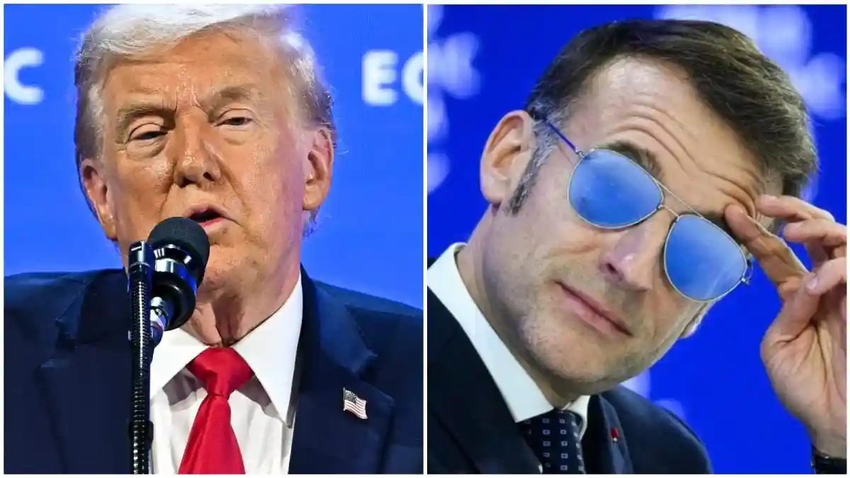 Trump Mocks Macron Over Sunglasses At Davos