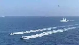 The footage documents only a very staged kind of engagement. The target—almost certainly a basic barge or buoy—is stationary. It does not manoeuvre