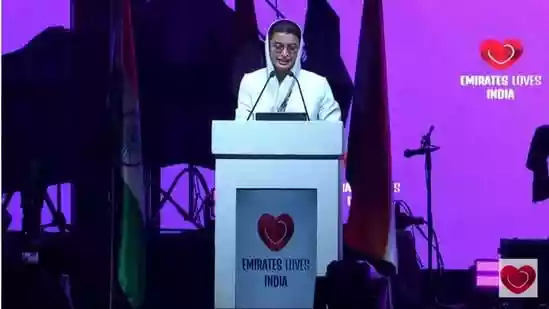 UAE minister greets crowd in Hindi at Dubai's 'Emirates Loves India' event