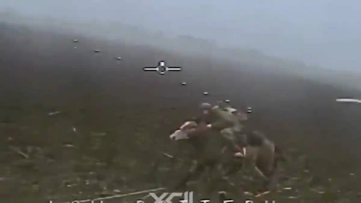 Ukraine Drone Strikes A Russian Soldier On Horse Back 