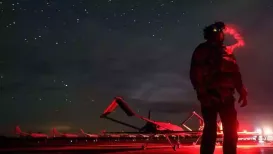 Ukrainian air strikes killed one person and wounded three others in the Russian port city of Taganrog, the Mayor said early Tuesday (November 25, 2025)