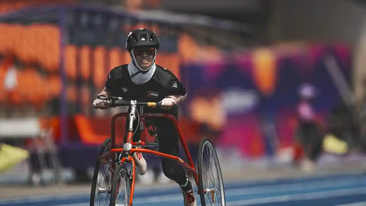 Unheralded Thekra Alkaabi of United Arab Emirates (UAE) shattered the world record in the relatively new women's 100m T71 frame running event on the opening day of the World Para Athletics Championships in New Delhi on Saturday (September 27, 2025). Alkaabi clocked 19.89 seconds to set the record and win the gold in the event in which athletes use a three-wheeled running frame, with a saddle, body support and most notably, no pedals.