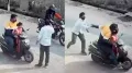 A tense moment from Uttar Pradesh's Mathura has drawn attention where a six-year-old girl was almost kidnapped on a busy road in broad daylight when she was