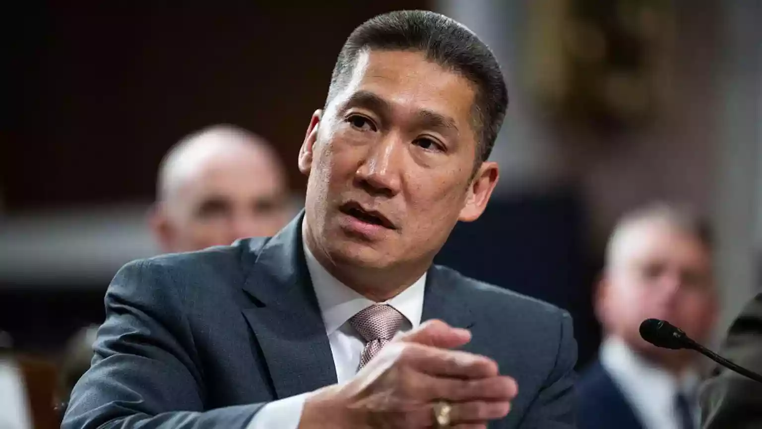The US is pausing a $14bn (£10.4bn) arms sale to Taiwan to ensure it has enough weapons for the Iran war, acting Navy secretary Hung Cao has said