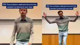 A heartwarming moment inside a classroom at The Wharton School in the US has taken over Instagram after a professor wrapped up the semester with an unexpected