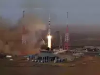 A US-Russian crew of three, including NASA astronaut Chris Williams and cosmonauts Sergei Mikaev and Sergei Kud-Sverchkov, successfully launched Thursday