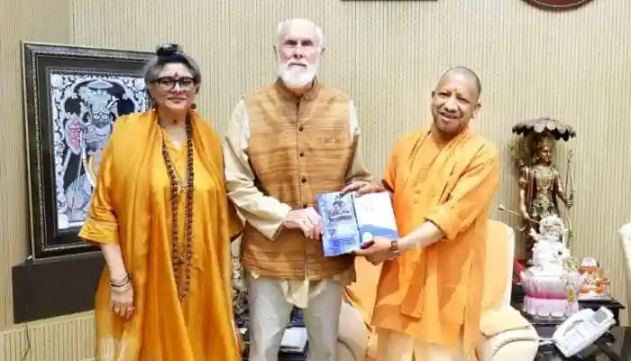 Vedic scholar David Frawley met Uttar Pradesh Chief Minister Yogi Adityanath in Lucknow, praising his leadership and discussing the global relevance of Yoga
