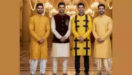 Haldi take place even more special with bright colours, traditional prints and comfortable ethnic designs. These male bestseller outfits are stylish