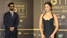 Vicky Kaushal and Alia Bhatt grabbed eyeballs at the Filmfare OTT Awards, not just for their glamorous appearances but for a candid moment that has now gone