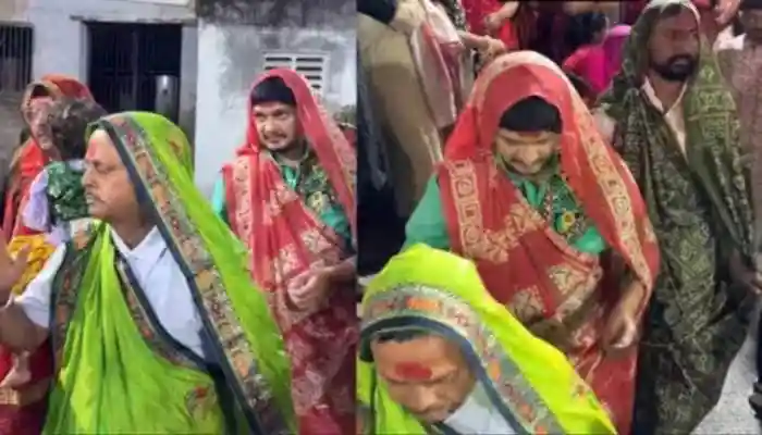Video of men performing Saduma na Garba in sarees in Ahmedabad goes viral. Know the 200-year-old story behind the ritual and why the Barot community does this act of penance to lift Saduben's curse.<br> A centuries-old practice among Ahmedabad's Sadu Mata Ni Pol community has taken the country by storm, with men dancing a special version of Garba while dressed in bright sarees. This yearly ritual, called Saduma na Garba, is celebrated every year on the eighth night of Navratri as a form of penance for a historical failure of the community here.