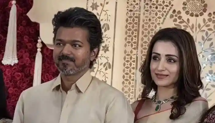Vijay and Trisha attend Kalpathi Suresh’s son’s wedding reception together