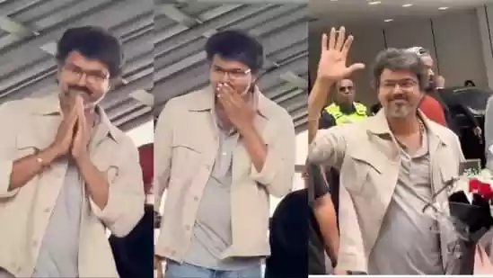 Vijay blows kisses to fans
