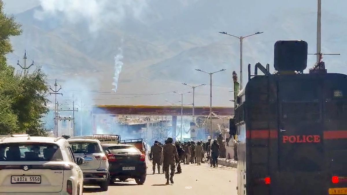 Violent protests erupted outside the BJP office in Leh town during a shutdown call issued by the Leh Apex Body (LAB) in the Union Territory (UT) of Ladakh over the Centre's delay to hold “result-oriented” talks over several long pending demands, which include granting Statehood and Sixth Schedule status to the region.
