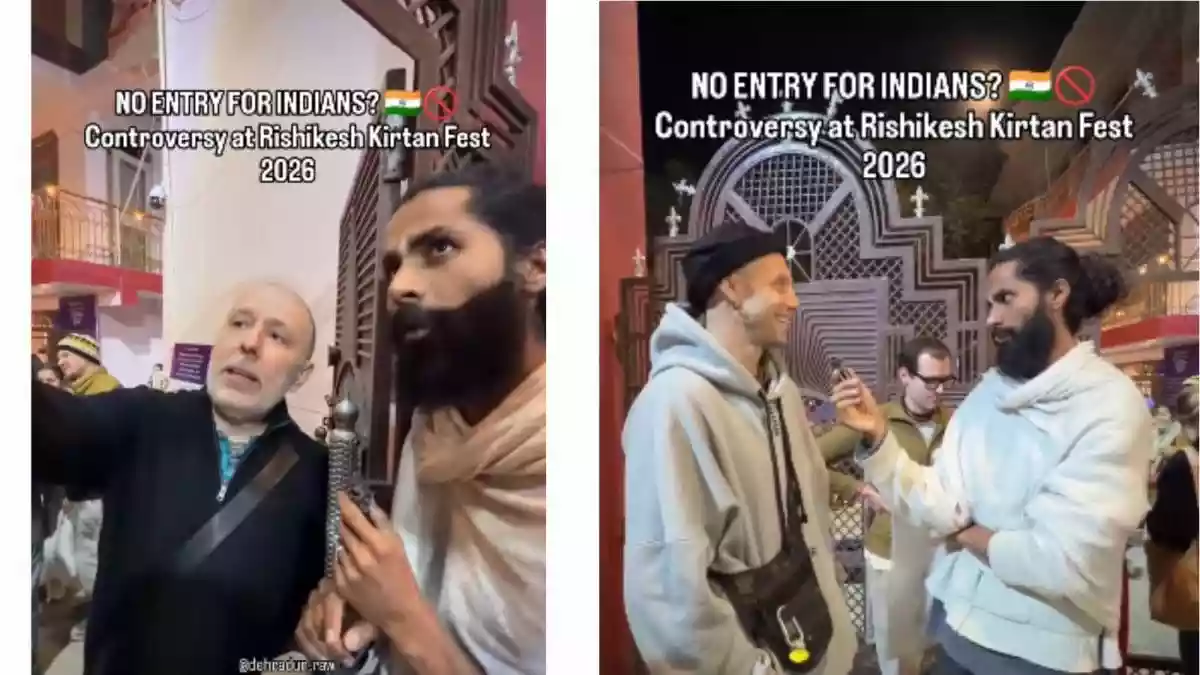 Viral Reels Allege Indians Shooed Away From Rishikesh Kirtan While Foreigners Walk In Easy
