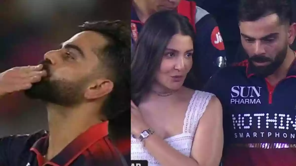 Bollywood actor Anushka Sharma could not hide her excitement as Royal Challengers Bengaluru defeated Gujarat Titans by five wickets to lift their second IPL