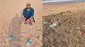 A travel vlogger has drawn attention to plastic littering at Varkala Beach in Kerala after sharing a video that shows discarded water bottles