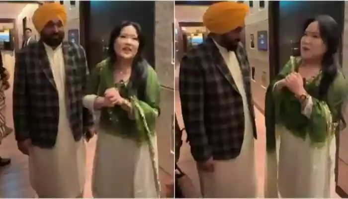Watch Viral Video Of Korean Woman Speaking Fluent Punjabi To CM Bhagwant Mann