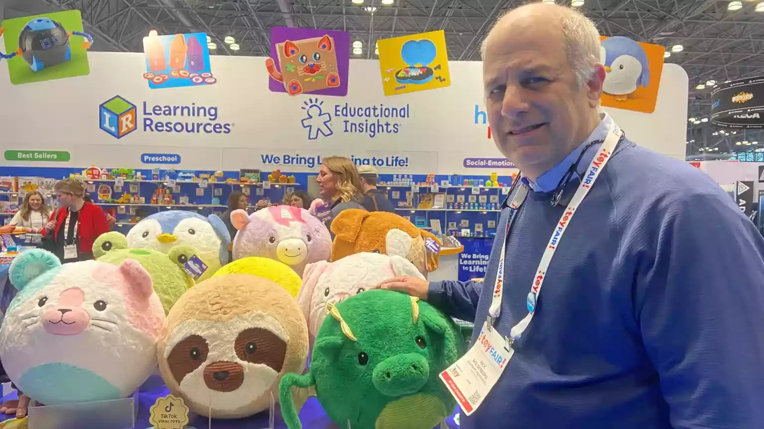 As the toy industry gathered in New York City recently for its marquee annual convention, the head of one small company stood out from the crowd