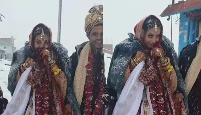 <strong>Viral video:</strong> A couple reportedly from UP has gone viral on Instagram and other social media platforms after they got married amid