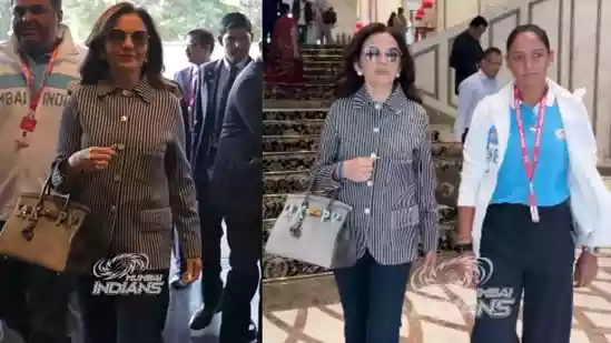 Nita Ambani arrived at the Women's Premier League (WPL) 2026 auction in Delhi on Thursday alongside Mumbai Indians captain Harmanpreet Kaur