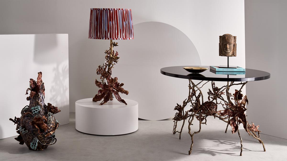 When designer Vikram Goyal speaks of his work, he often brings up three anchors: contemporary design, handmade craft, and stories drawn from India. Those ideas come together in his latest exhibition in Chennai, where his brands Vikram Goyal Studio, known for its sculptural furniture; and Viya, his label of everyday objects, come together.