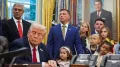 US President Donald Trump on Wednesday announced a large philanthropic commitment tied to his administration's new children's investment scheme