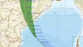 Tropical cyclones are carried by the large-scale wind patterns that govern the atmosphere. These storms form over warm ocean waters