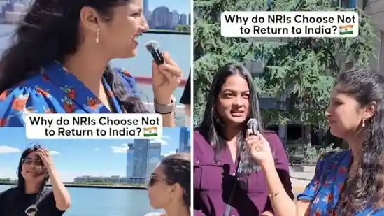 An Indian content creator in the USA did a street interview where she asked NRIs the reasons that are stopping them from returning to India