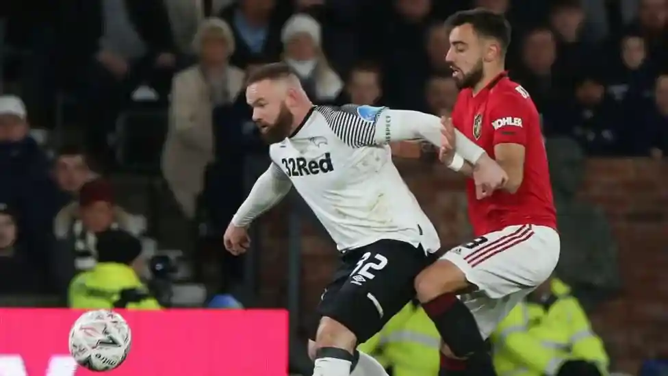 Wayne Rooney never played alongside Bruno Fernandes.</b> They faced each other once - and both remember the FA Cup tie between Derby County and