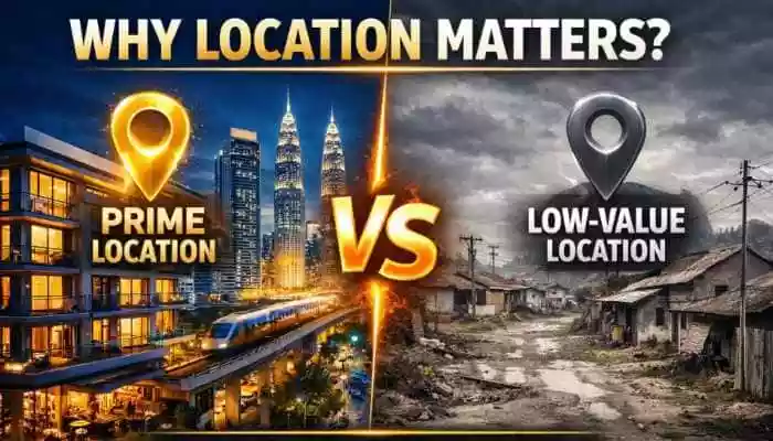<strong>Location Property Value: </strong>Location is the primary driver of property value across residential, commercial, and mixed-use assets