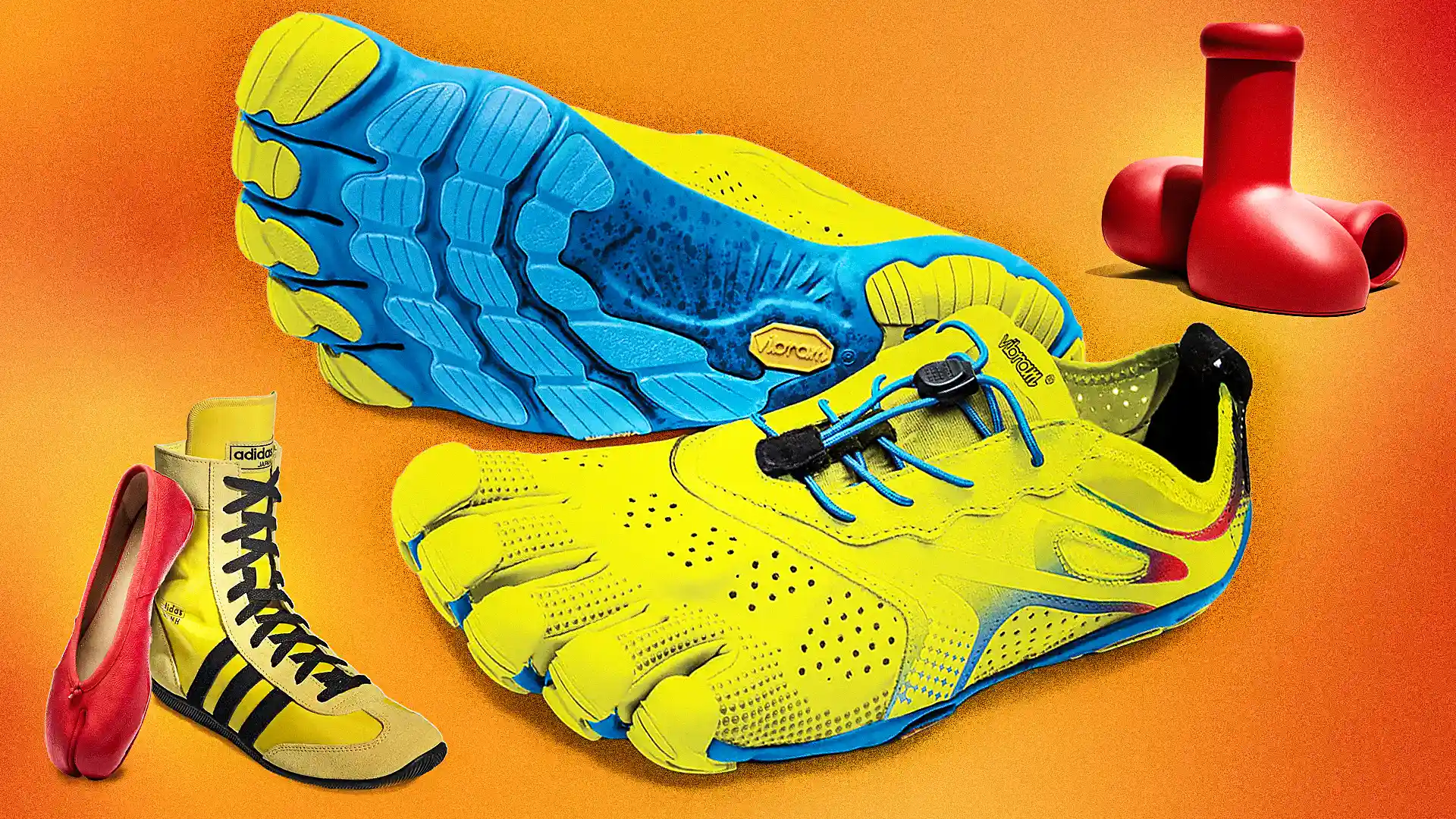 Odd-looking shoes that are hybrids of the practical and the fashionable are everywhere. From the five-toed sneaker to the snoafer