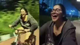 An entrepreneur shared a video of her cycling in Hyderabad at 2 am, surprising those from other cities who watched it and leaving locals beaming with pride