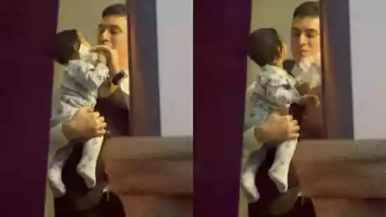 A simple act of kindness aboard an Etihad flight has struck a chord with social media users, after a woman shared a touching video of a cabin crew member