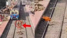 <strong>Railway track incident:</strong> A woman sustained serious injuries after being hit by a wooden log that was thrown towards her when a