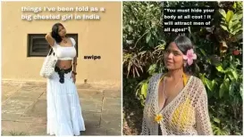 <h4>Woman shares 'things she has been told as a big-chested girl in India': 'Could be sign of a disease'</h4><h4>At 19