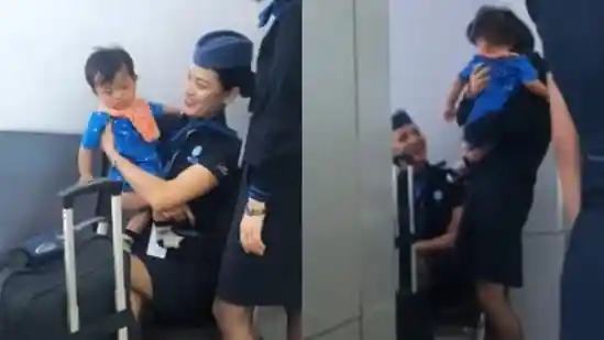 Woman shares video of IndiGo crew caring for toddler