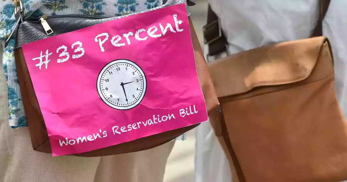 The 2023 Women’s Reservation Act, which provides for 33% reservation for women in the Lok Sabha and State Legislative Assemblies, was brought into force on