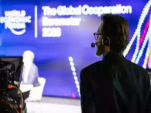 Global economic conditions are expected to weaken, according to World Economic Forum chief economists. Despite this, the outlook has improved modestly