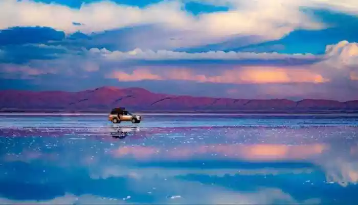 World's Largest Mirror' Flips Bolivian Sky Upside Down