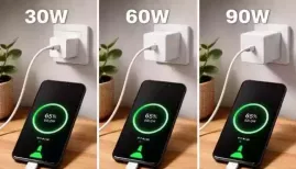 <strong>Smartphone Battery Health: </strong>With smartphones supporting fast charging, charger ratings like 30W, 65W, or 90W have become common