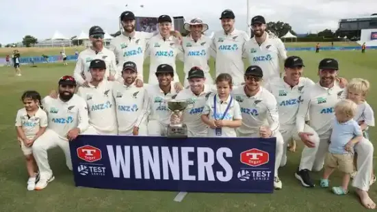 A massive 323-run win over West Indies in the third Test at the Bay Oval in Mount Maunganui took New Zealand to the second spot in the updated World Test