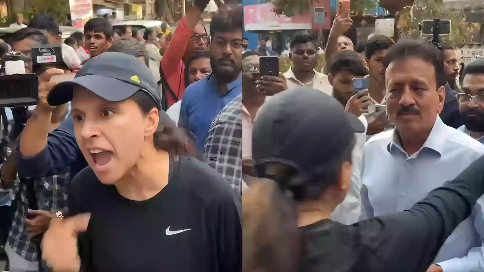 A Mumbai woman has gone viral after angrily confronting Maharashtra minister Girish Mahajan over a massive traffic jam allegedly caused by a political rally in